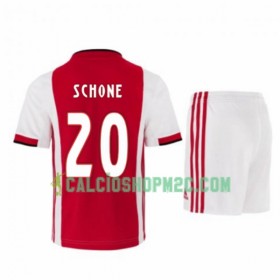 Ajax Amsterdam Lasse Schöne 20 Bambino Maglia Prima 2019/2020 Manica Corta (+ Pantaloncini)
